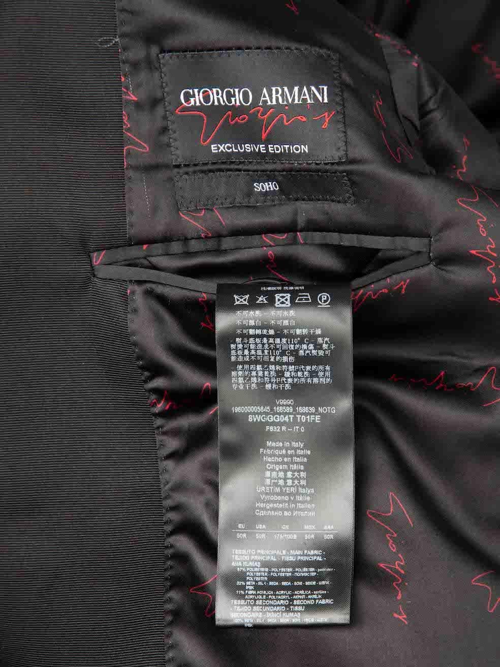 Giorgio Armani Ecru Jacquard Striped Blazer Size XXXL For Sale 2