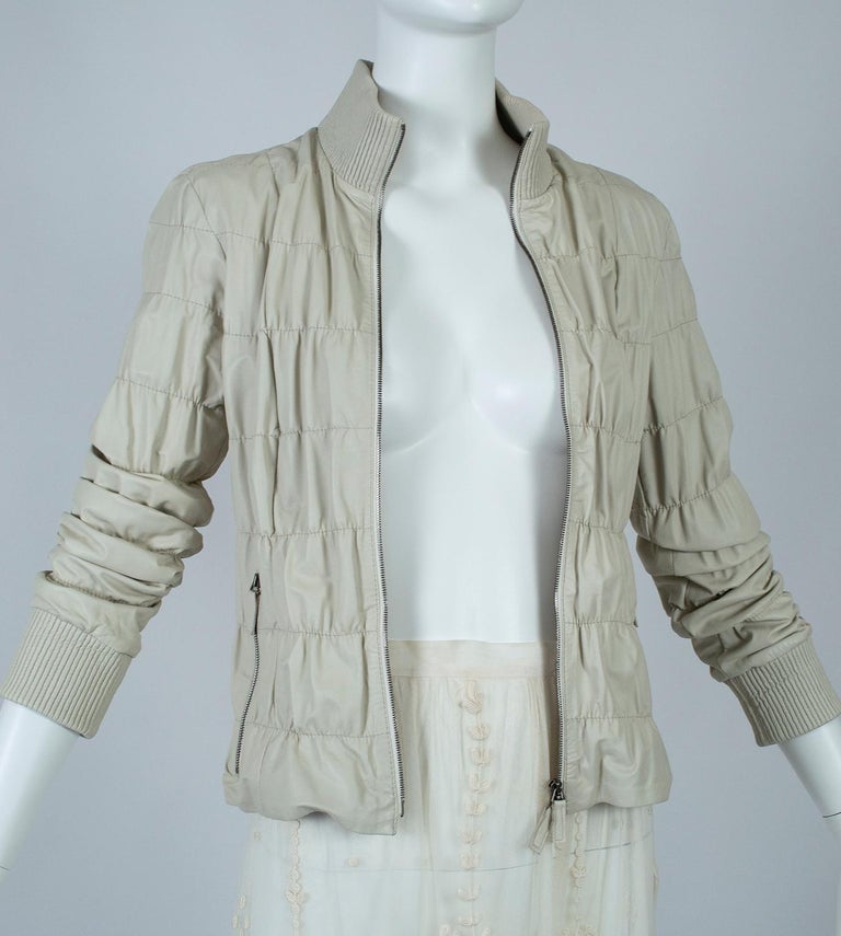 Armani Featherweight Lambskin Bomber Jacket, 21st Century For Sale at 1stDibs