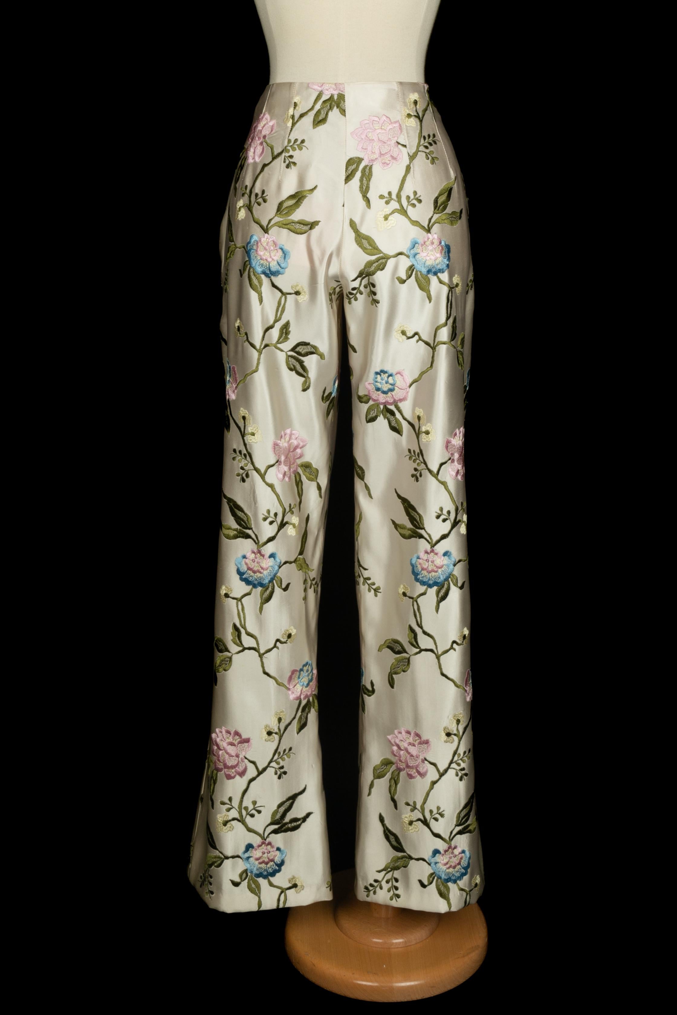 Donna Pantaloni a fiori Giorgio Armani in vendita