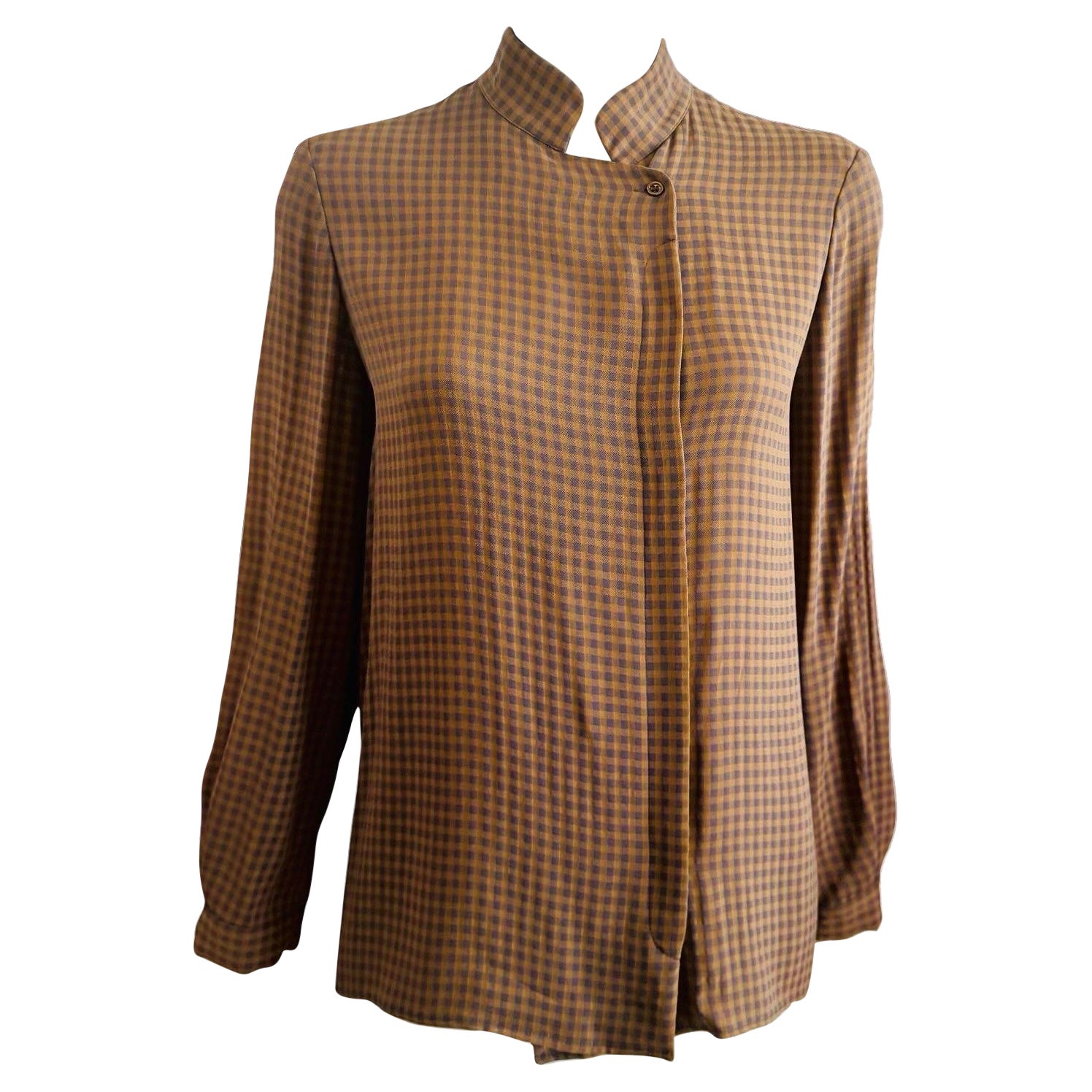 Giorgio Armani Gingham Blouse