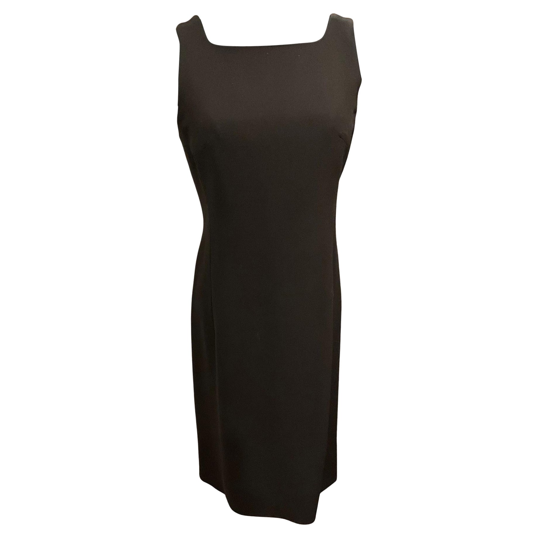 Giorgio Armani Giorgio Armani Le Collezioni Black Sleeveless Knee-length Dress
