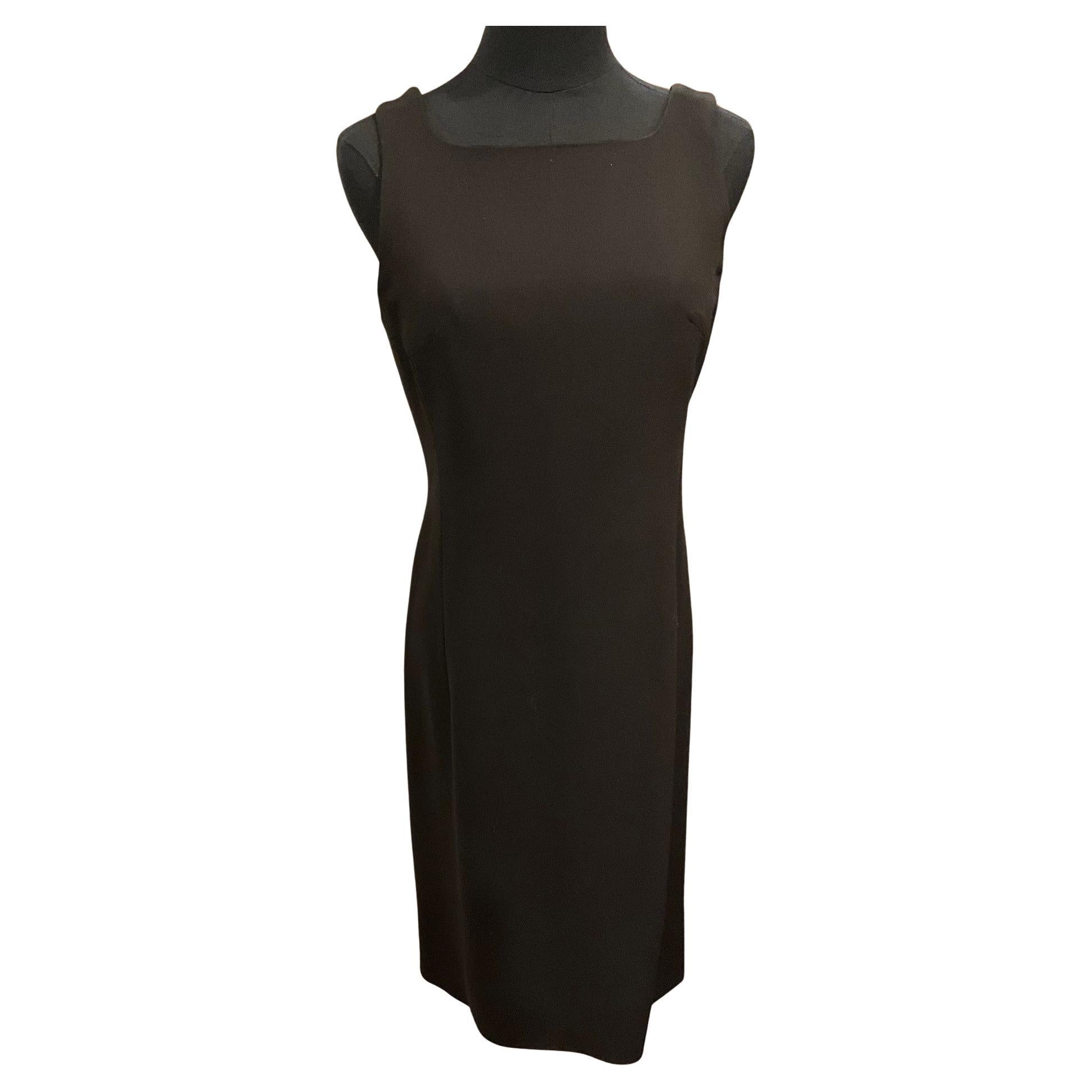 Giorgio Armani Giorgio Armani Le Collezioni Black Sleeveless Knee-length Dress