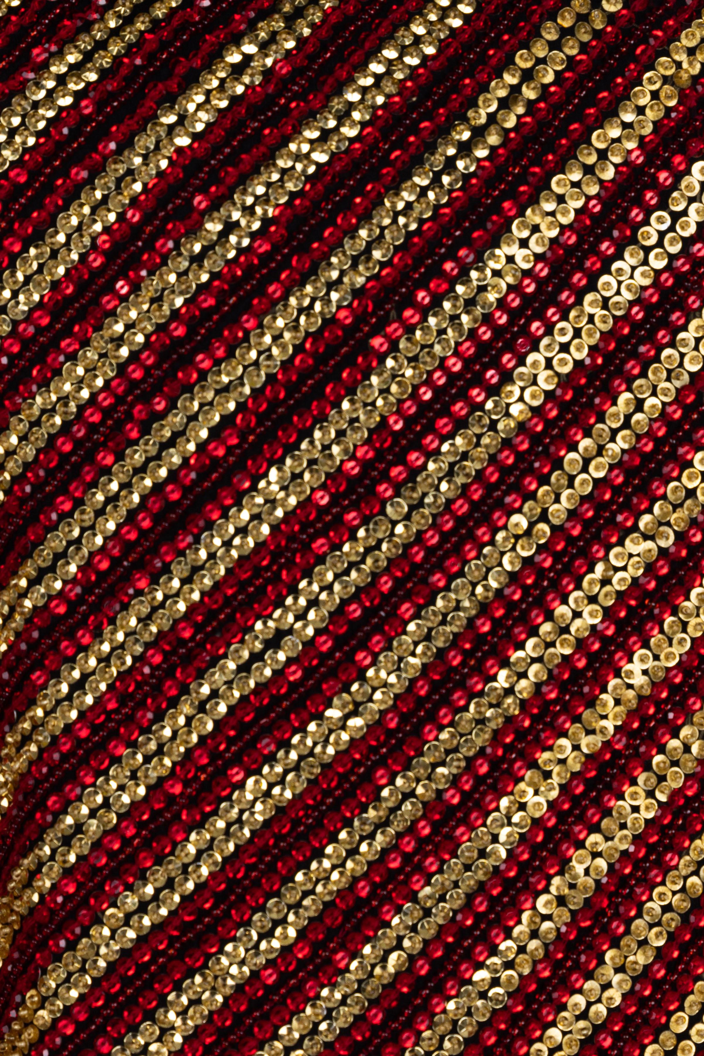 Giorgio Armani Gold and Red Beaded Jacket For Sale 3