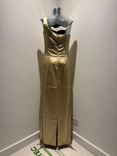 Giorgio Armani Gold Single Strap Long Dress