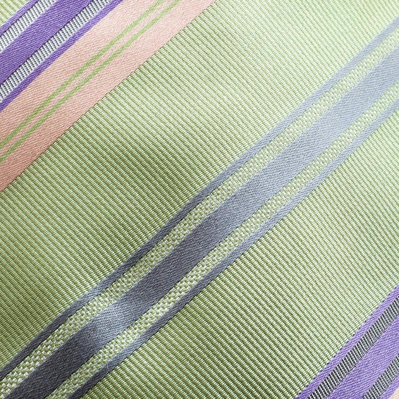 Men's Giorgio Armani Green Contrast Diagonal Striped Traditional Silk Tie For Sale