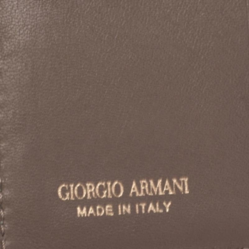 Portefeuille français Giorgio Armani en cuir vert 5