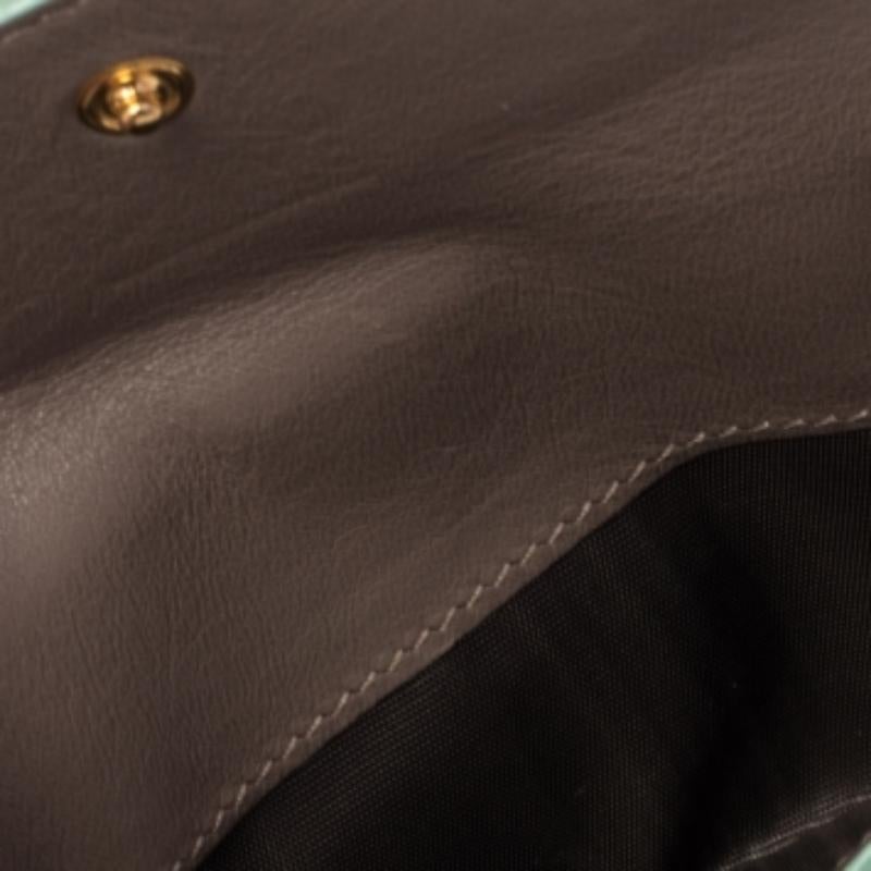 Portefeuille français Giorgio Armani en cuir vert 3