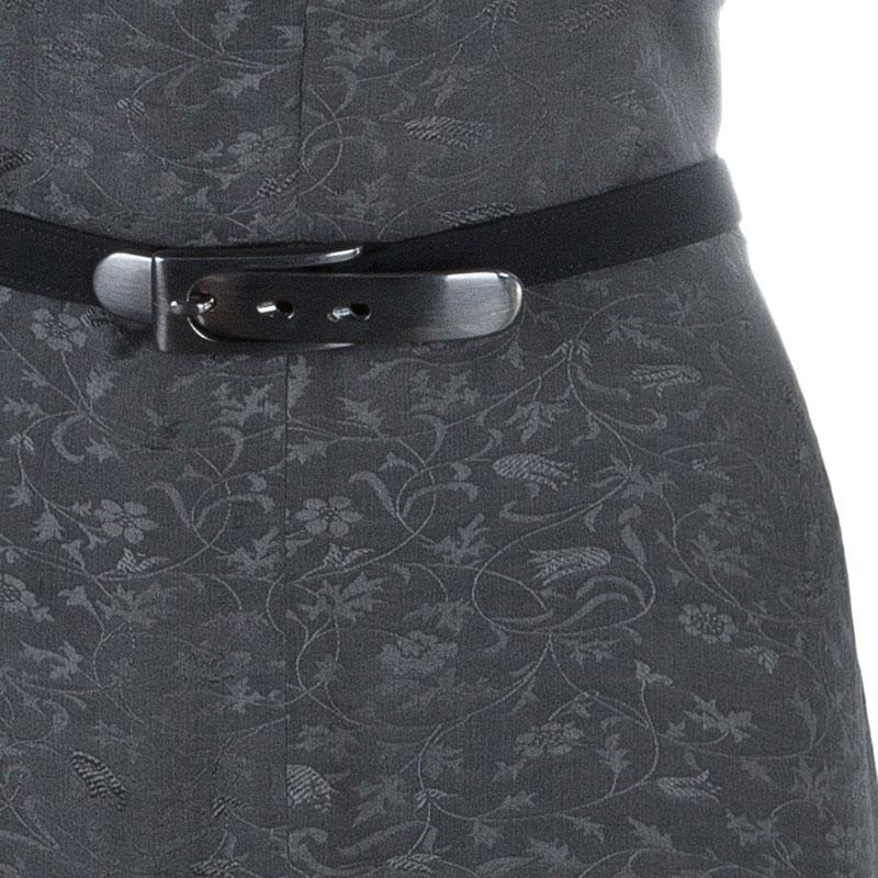 Giorgio Armani Grey Belted Silk Dress M 1