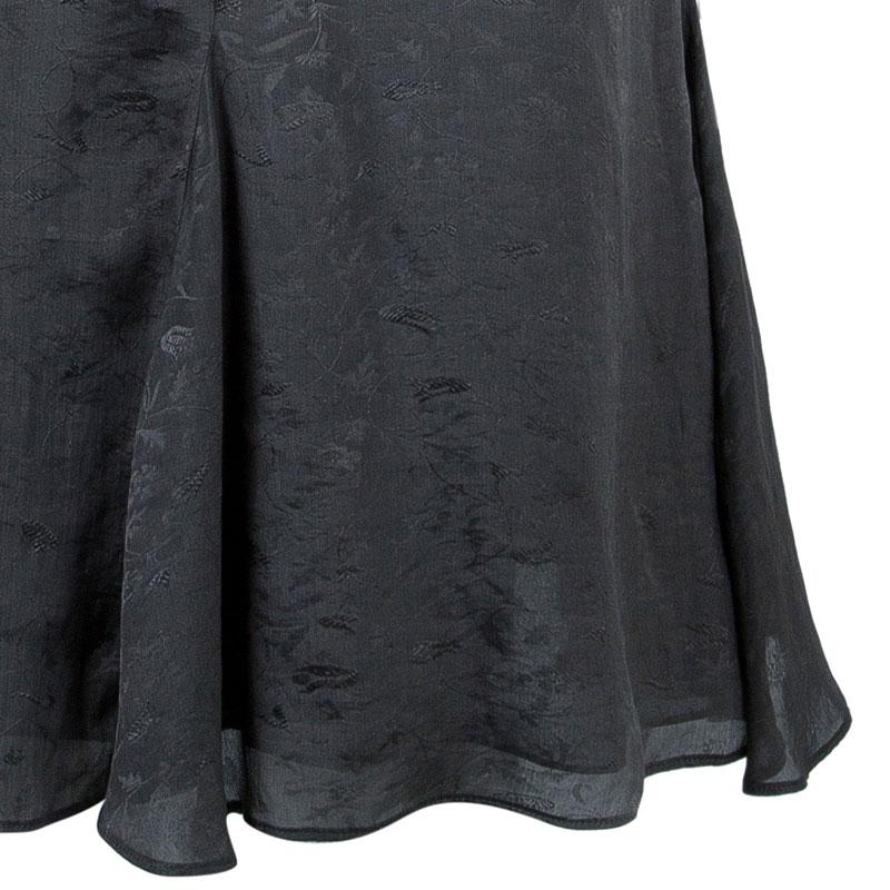 Giorgio Armani Grey Belted Silk Dress M 2