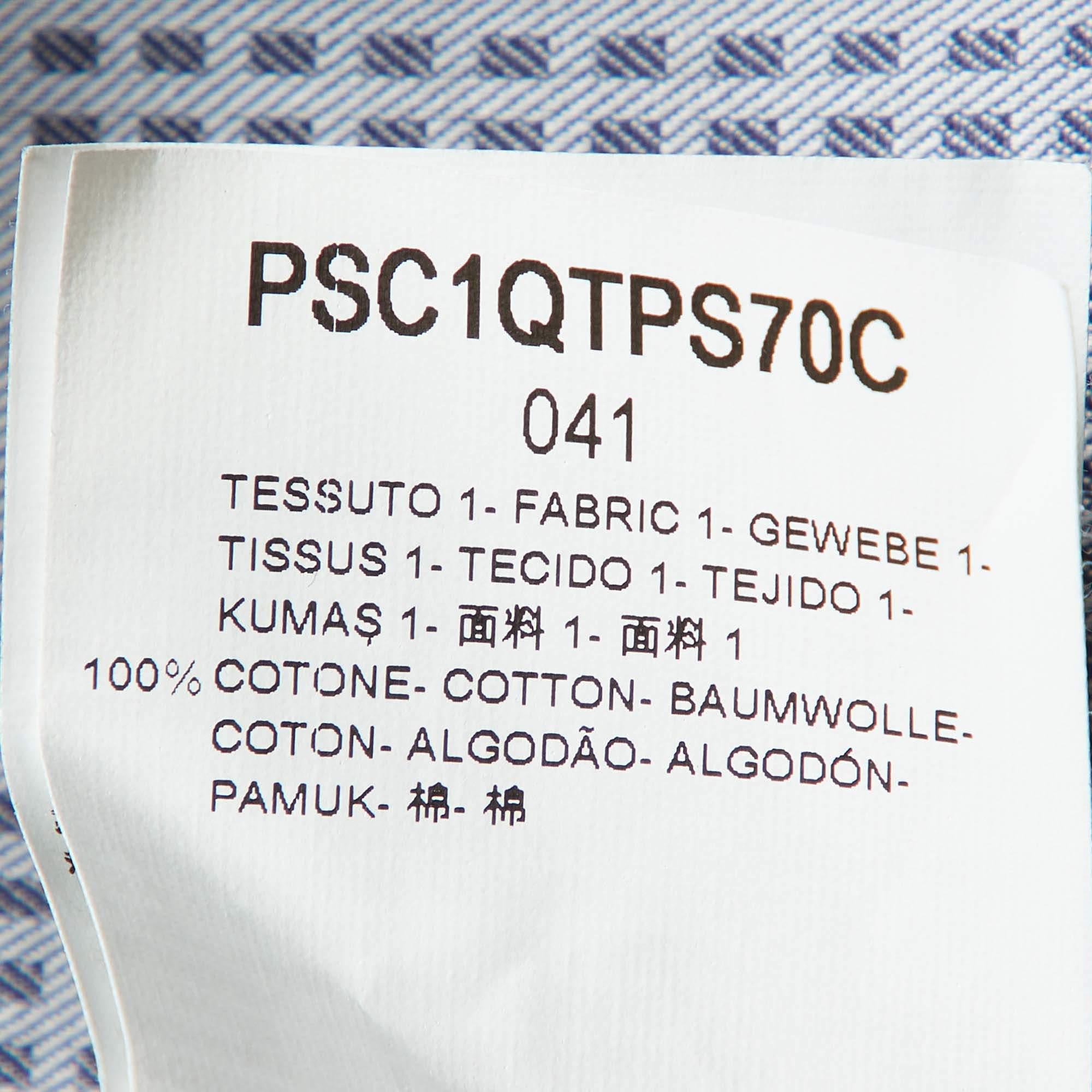 Giorgio Armani Camisa abotonada de algodón a cuadros gris S 2