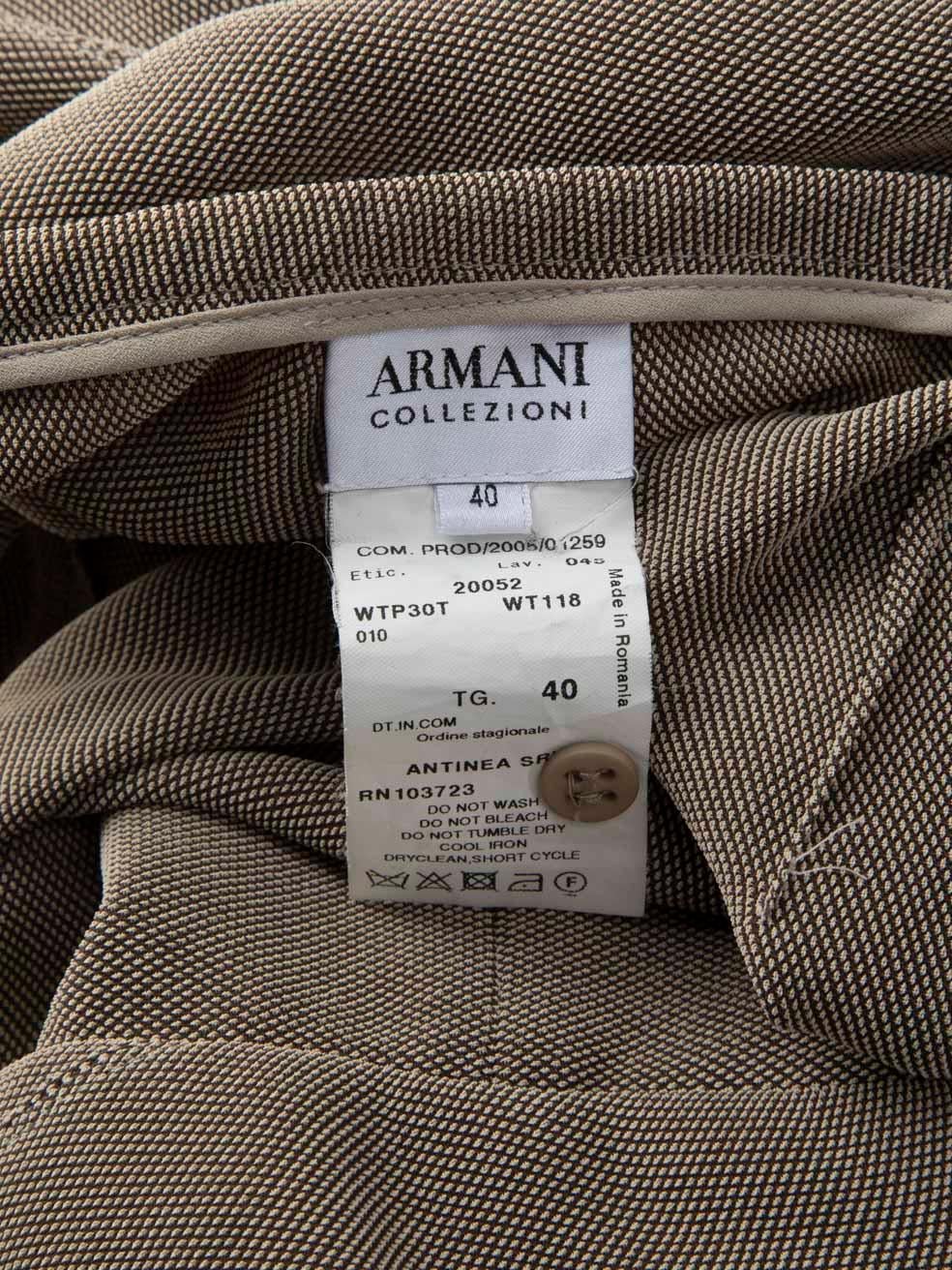 Giorgio Armani Grey Frilly Blazer & Trousers Set Size S For Sale 1