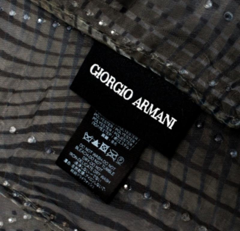 De las mujeres Giorgio Armani Estola Gris Estampada y Adornada en venta