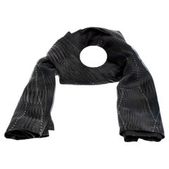 Giorgio Armani Grey Printed & Embellished Stole