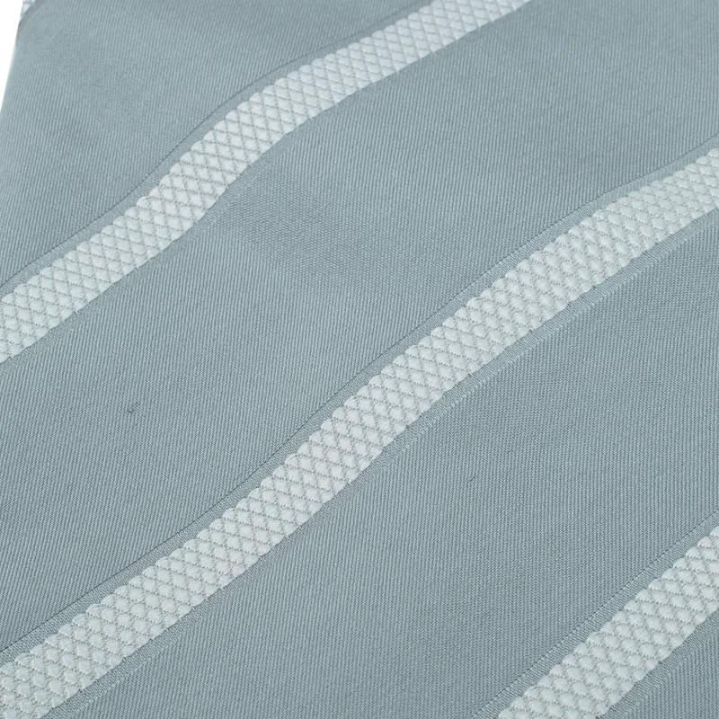 Men's Giorgio Armani Grey Striped Silk Tie For Sale