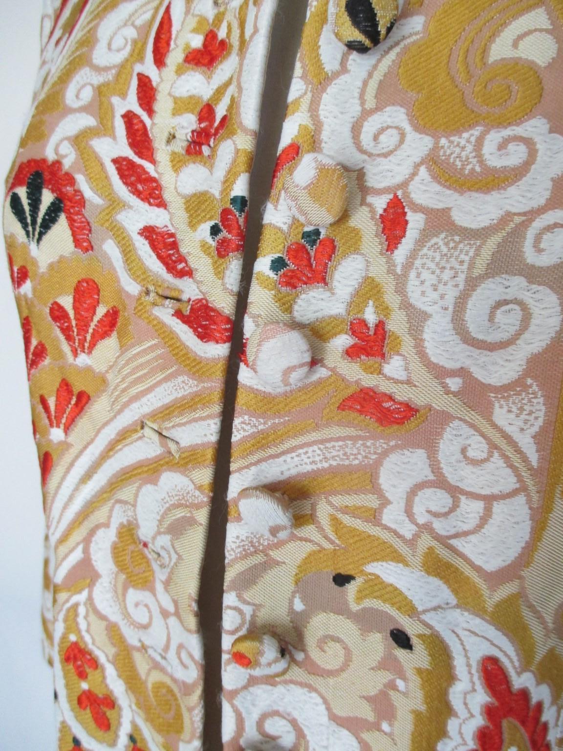 Giorgio Armani Haute Couture Orientalische Jacke mit Blumenmuster  im Angebot 4