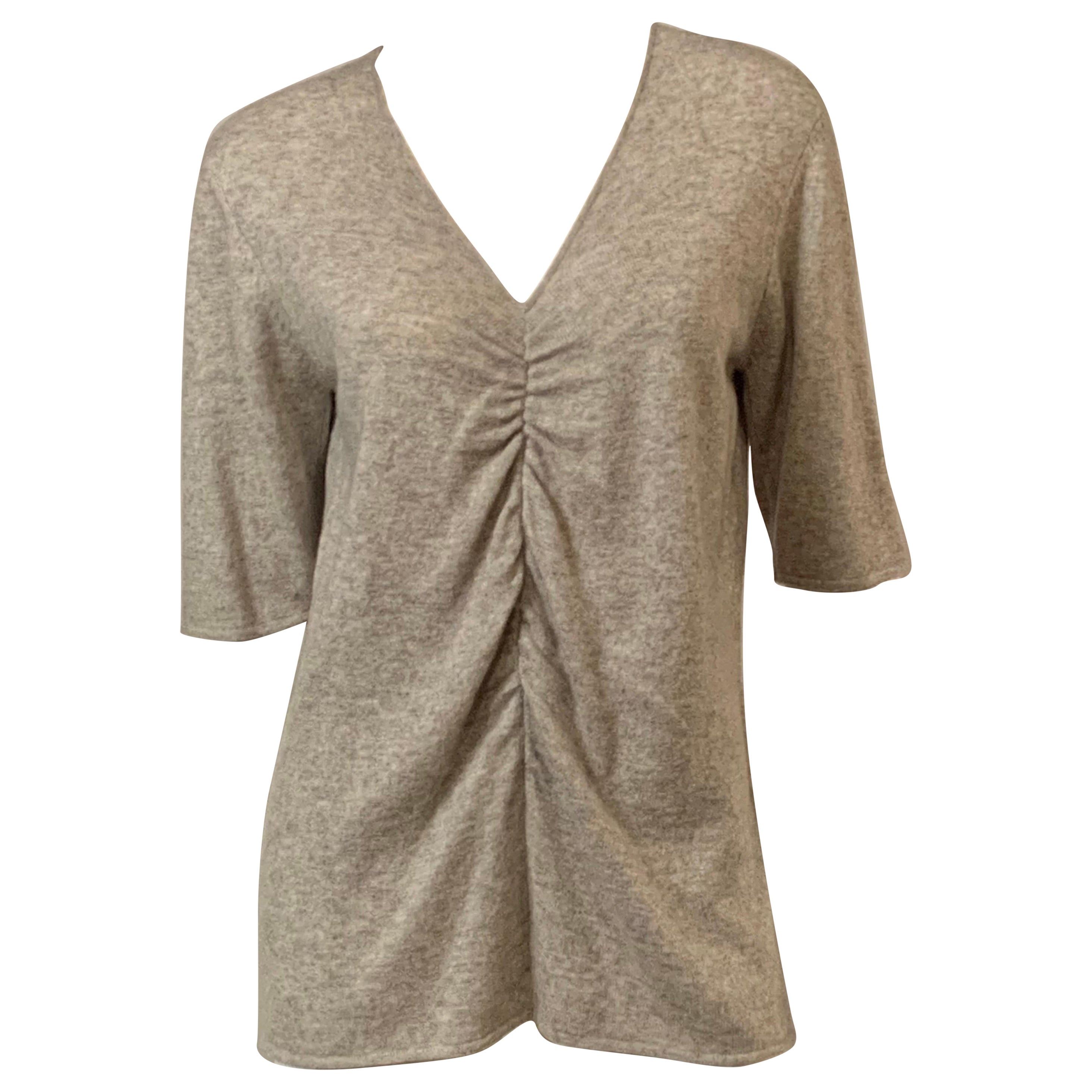 Giorgio Armani - Pull en cachemire gris chiné  Jamais porté