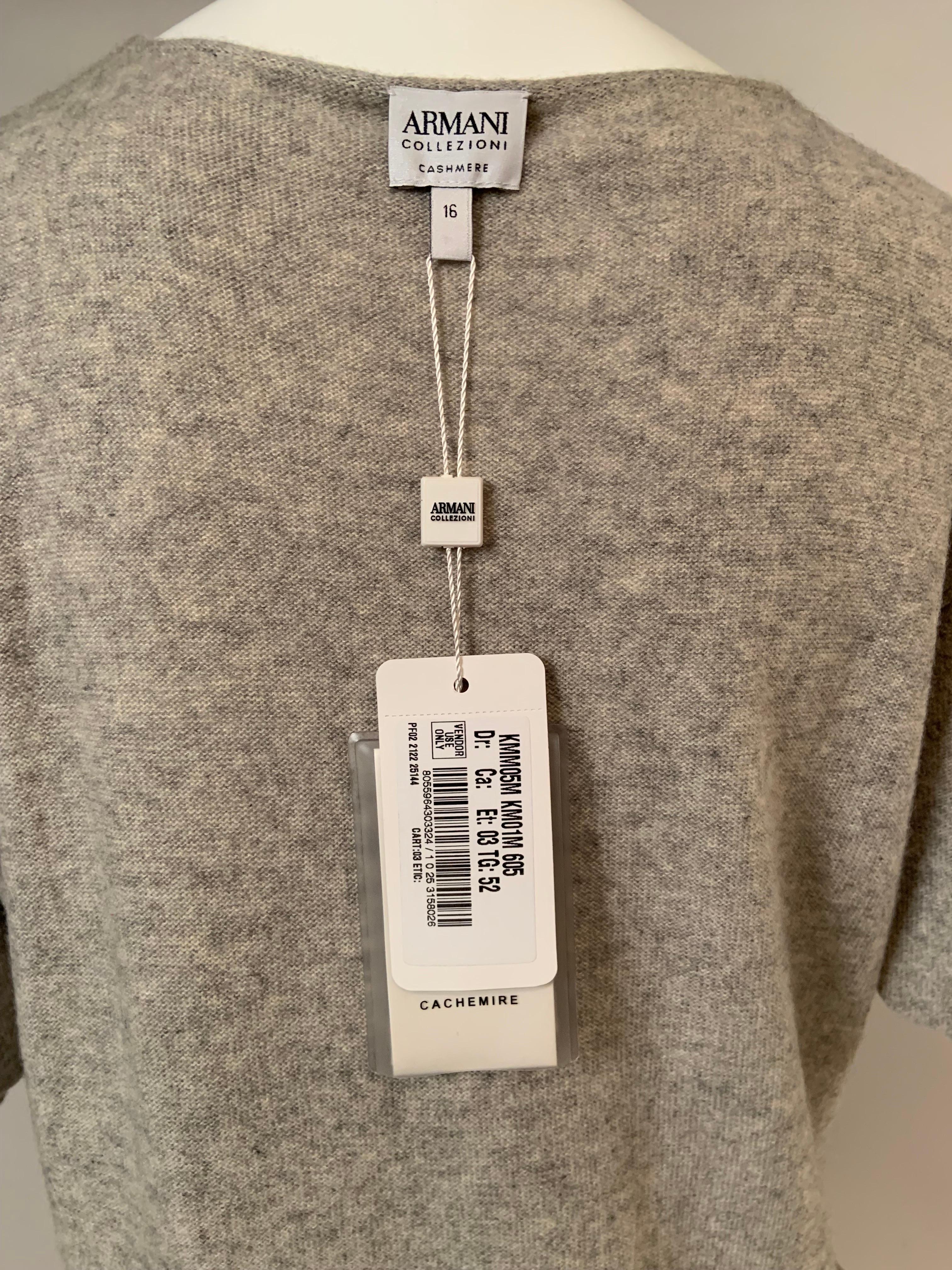 Giorgio Armani Heather Grey Cashmere Sweater  Never Worn For Sale 3