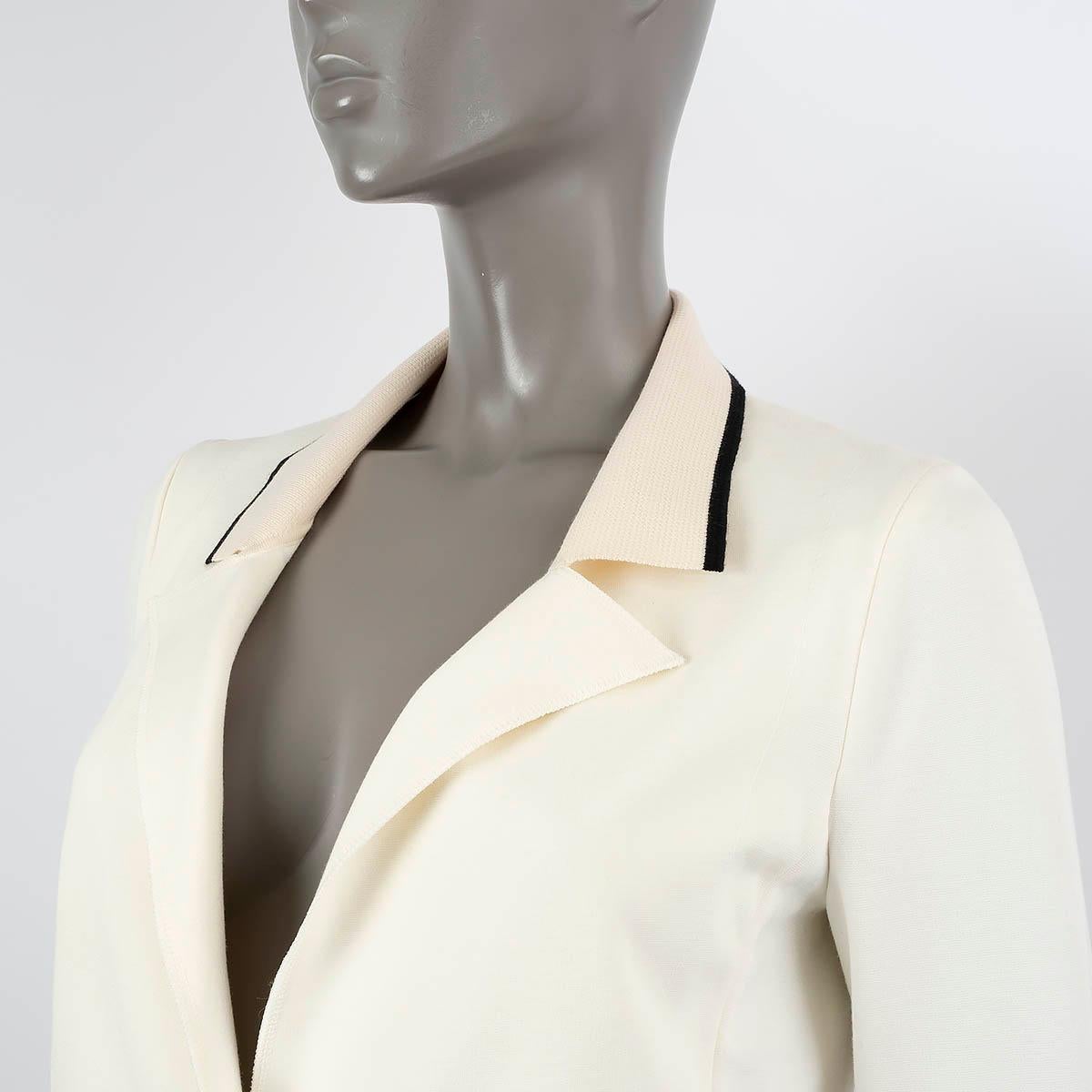 GIORGIO ARMANI ivory jersey KNIT COLLAR Blazer Jacket 42 M For Sale 1
