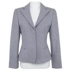 GIORGIO ARMANI Jacke Blazer aus Kaschmir mit langen Ärmeln und lavendelfarbenen Kn Gr. 38