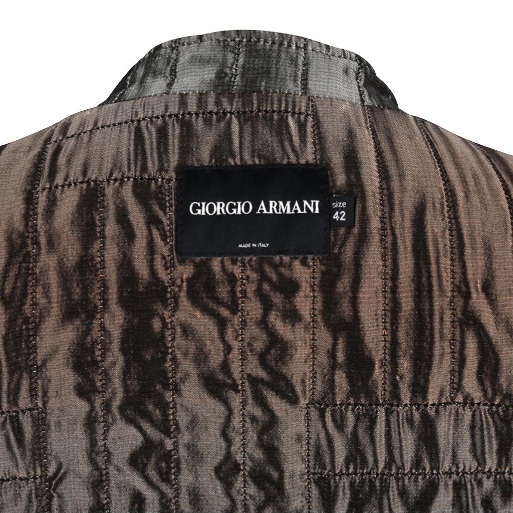 Giorgio Armani Jacket Taupe Leather Hardware Detail 8 / 42 New For Sale 6