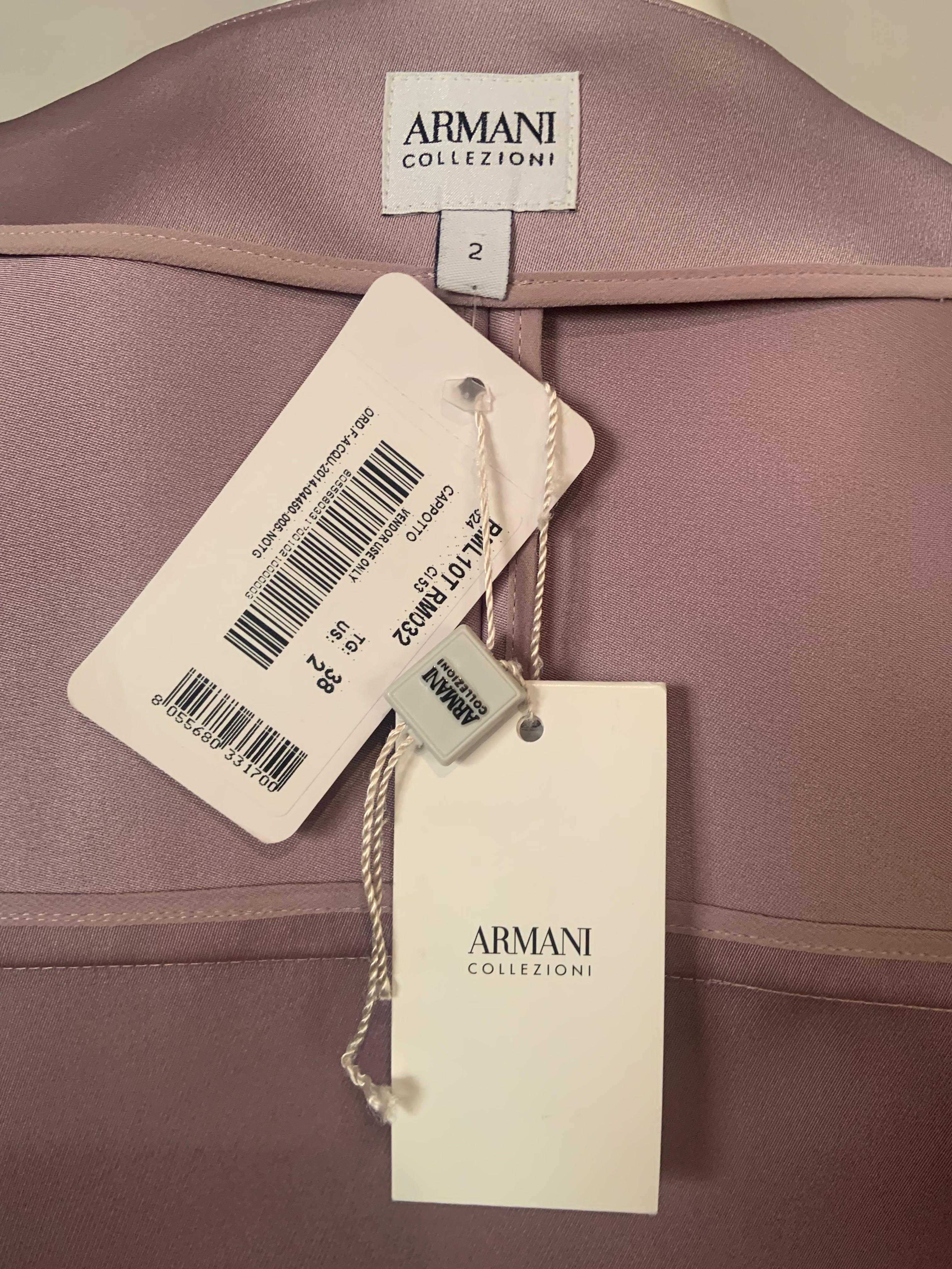 Giorgio Armani Le Collezioni Cappotto da sera color lavanda in vendita 2