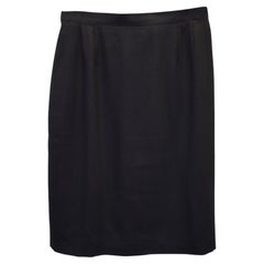 Giorgio Armani Le Collezioni Bleistiftrock aus schwarzer Wolle