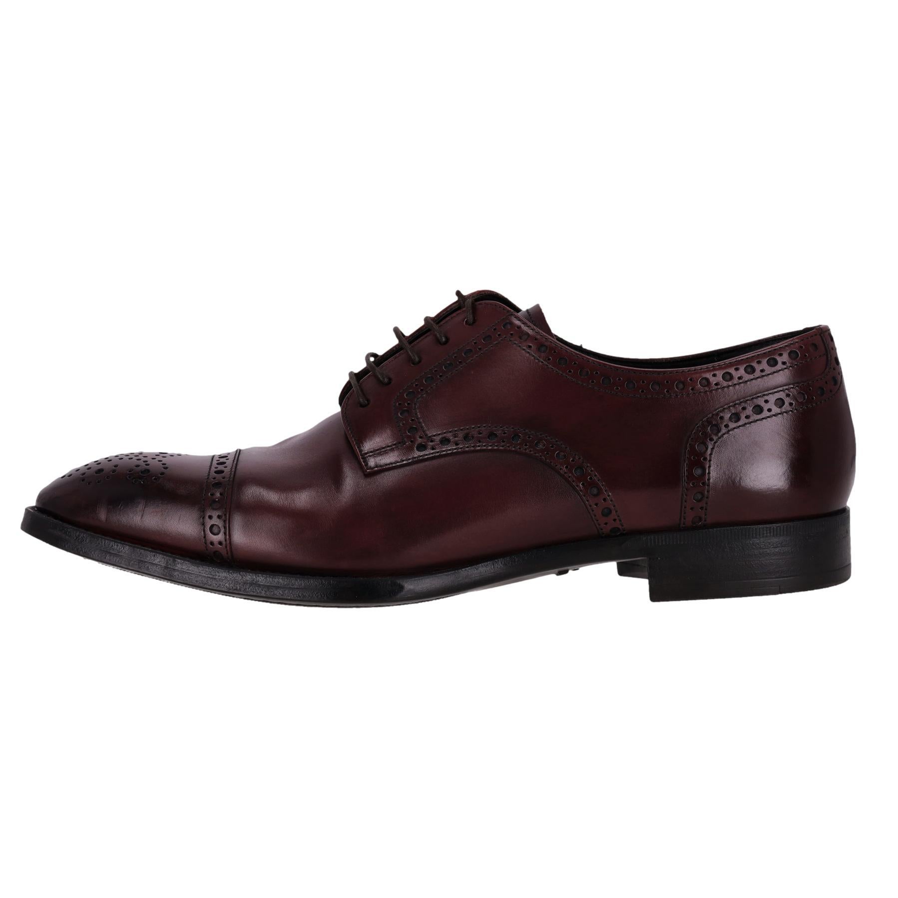 Noir Giorgio Armani - Brogues en cuir en vente