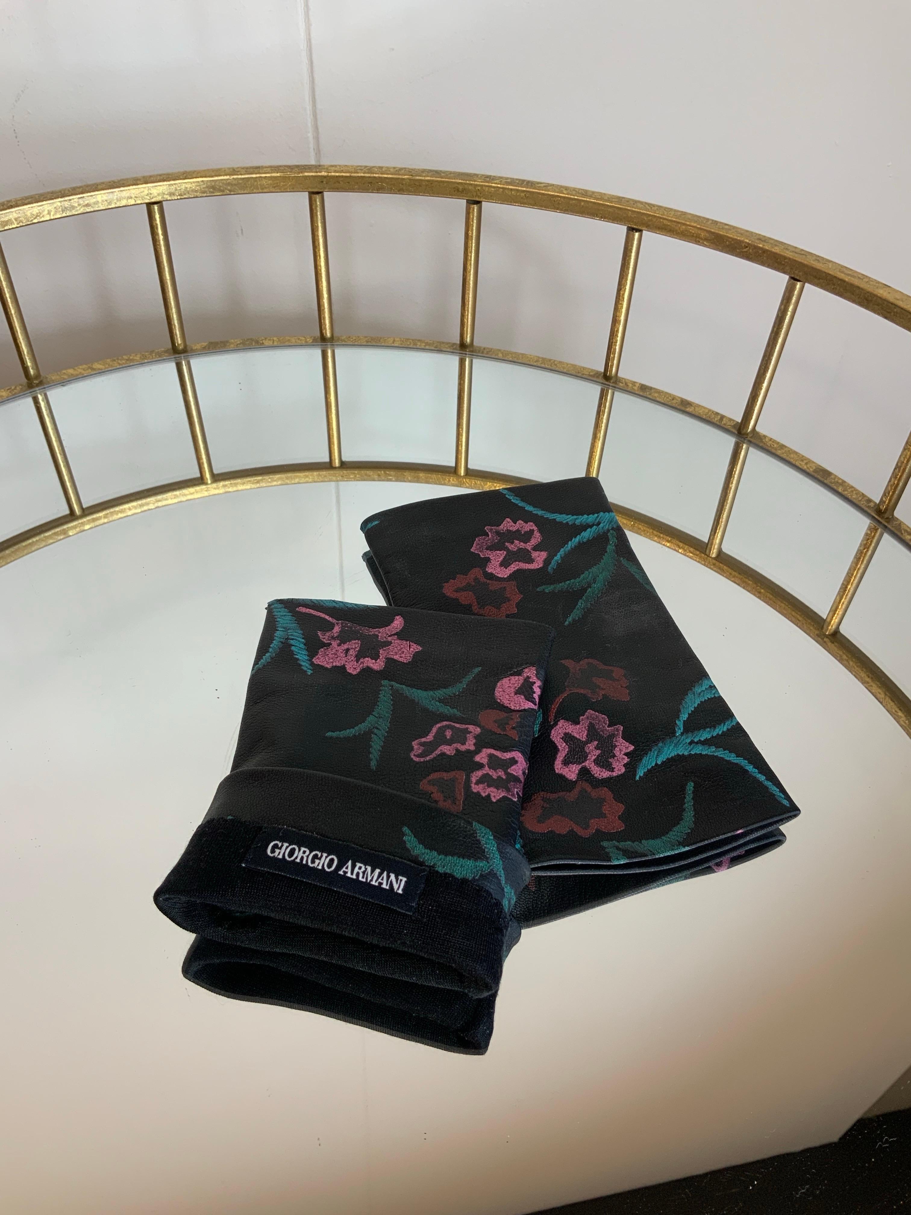 Giorgio Armani leather flower Gloves For Sale 3