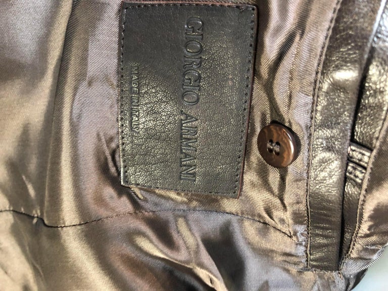 Giorgio Armani Mens 52 Leather Blazer For Sale at 1stDibs | giorgio ...