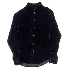 Giorgio Armani Men's Black Velvet Shirt Size 40 Medium/Large