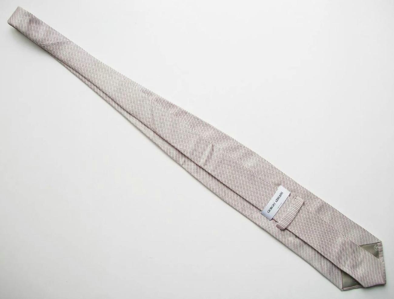 Contemporary GIORGIO ARMANI - Men's Fine Woven Stripe Neck Tie - 100% Silk - Italy - 21st C. For Sale