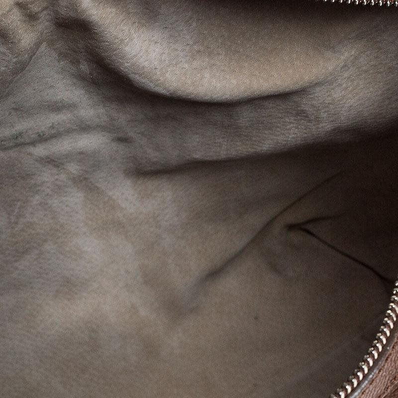 Giorgio Armani Metallic Brown Pleated Leather Hobo 4