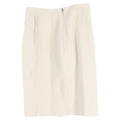 Giorgio Armani Mini Pencil Skirt in White Linen