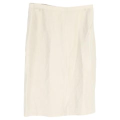 Mini falda lápiz de Giorgio Armani en lino blanco