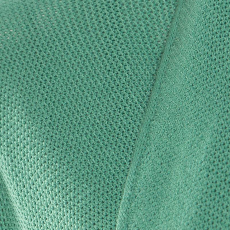 Giorgio Armani Mint Green Knit Open Front Cardigan and Top Set S In Good Condition For Sale In Dubai, Al Qouz 2