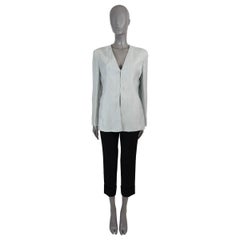 GIORGIO ARMANI mint green linen TEXTURED SHINY Blazer Jacket 46 XL