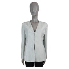 GIORGIO ARMANI mintgrüner Blazer aus Leinen TEXTURED SHINY 46 XL