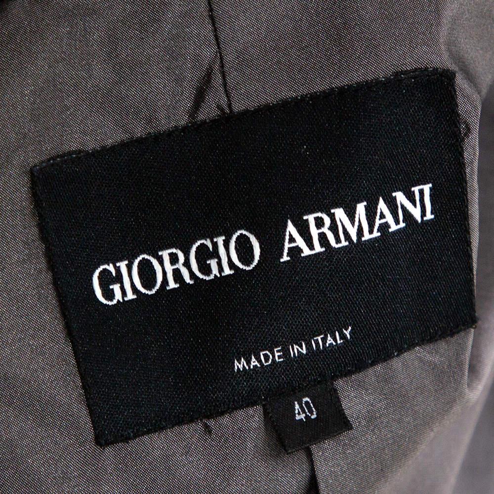 Giorgio Armani Multicolor Striped Jacquard Toggle Button Jacket S For Sale 2