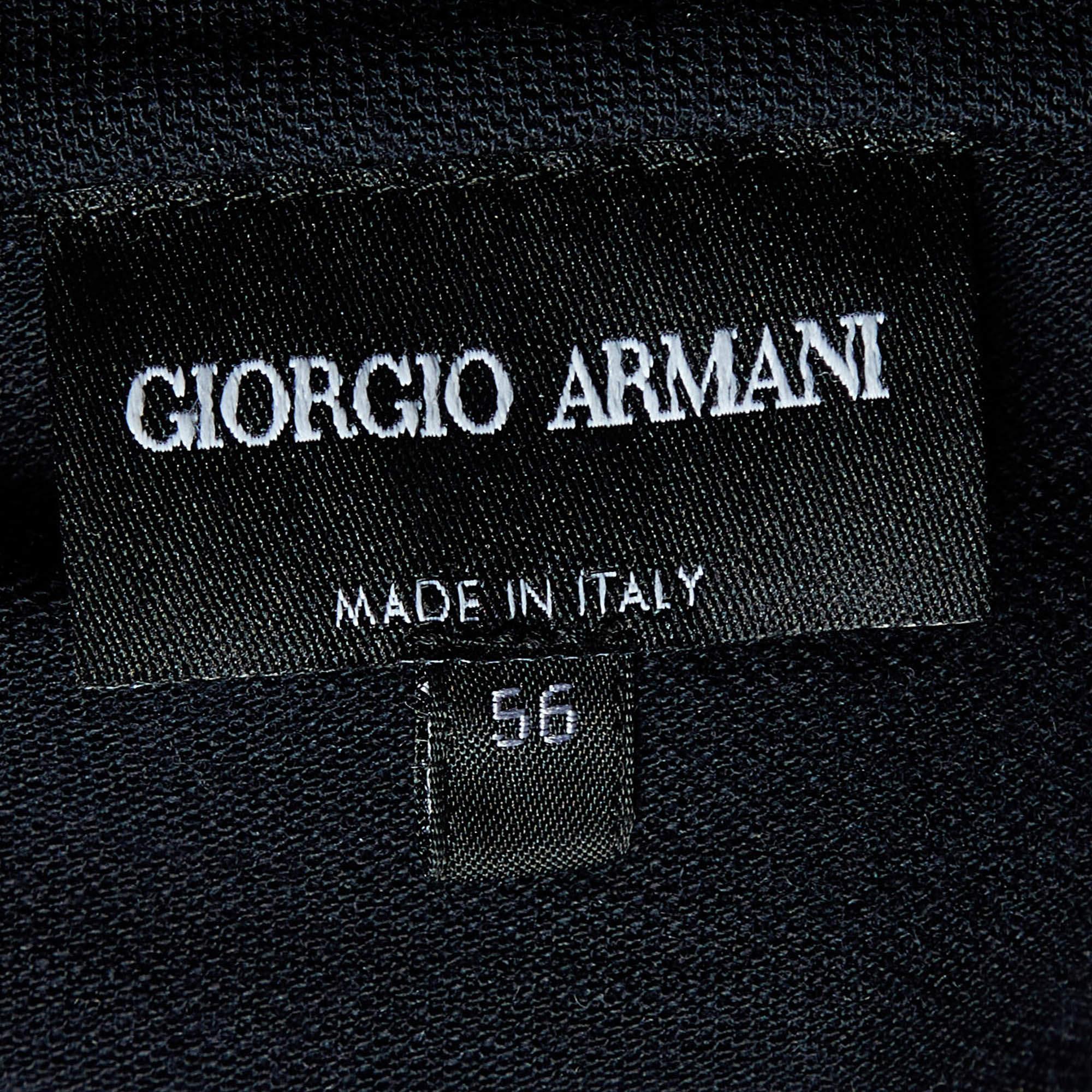 Giorgio Armani T-Shirt Polo en tricot bleu marine 3XL Bon état à Dubai, Al Qouz 2