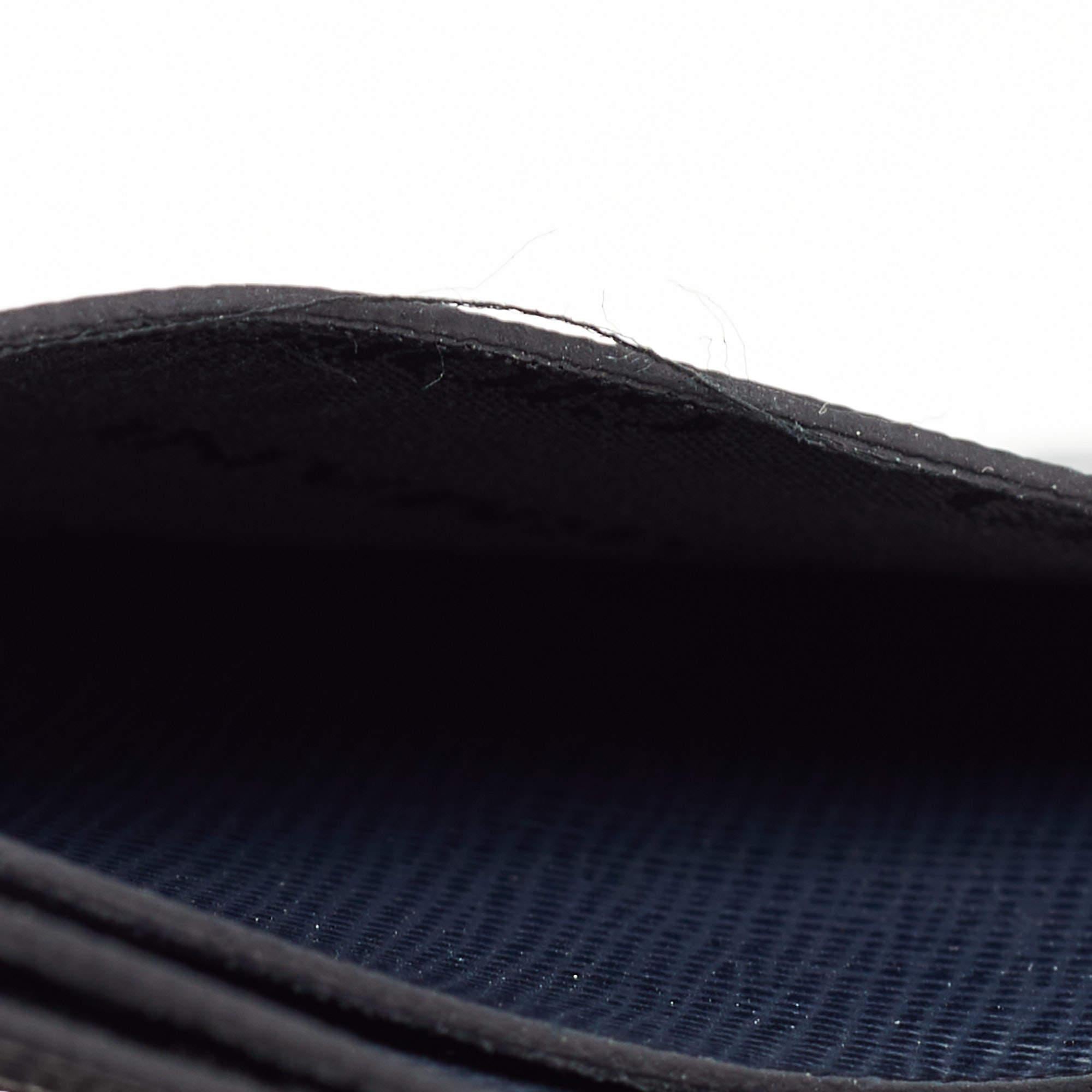 Giorgio Armani Marineblauer Kartenetui aus Leder in Marineblau (Schwarz) im Angebot