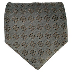 GIORGIO ARMANI Navy Jacquard Silk Blend Tie