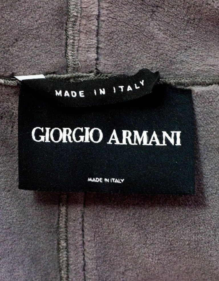 Giorgio Armani Navy Satin and Crochet Trim Jacket Sz IT40 For Sale at ...
