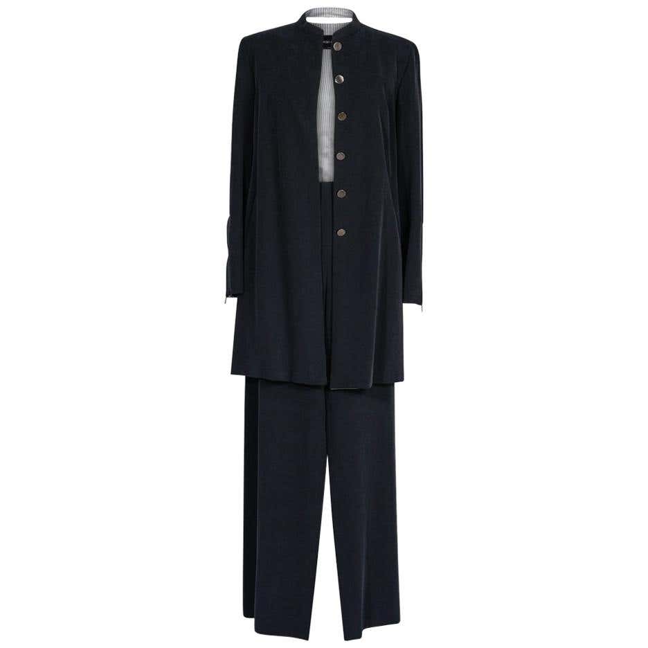 Giorgio Armani Pant Suit Long Jacket Fits 8 to 10 New at 1stDibs ...
