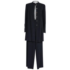 Used Giorgio Armani Pant Suit Long Jacket Fits 8 to 10 New