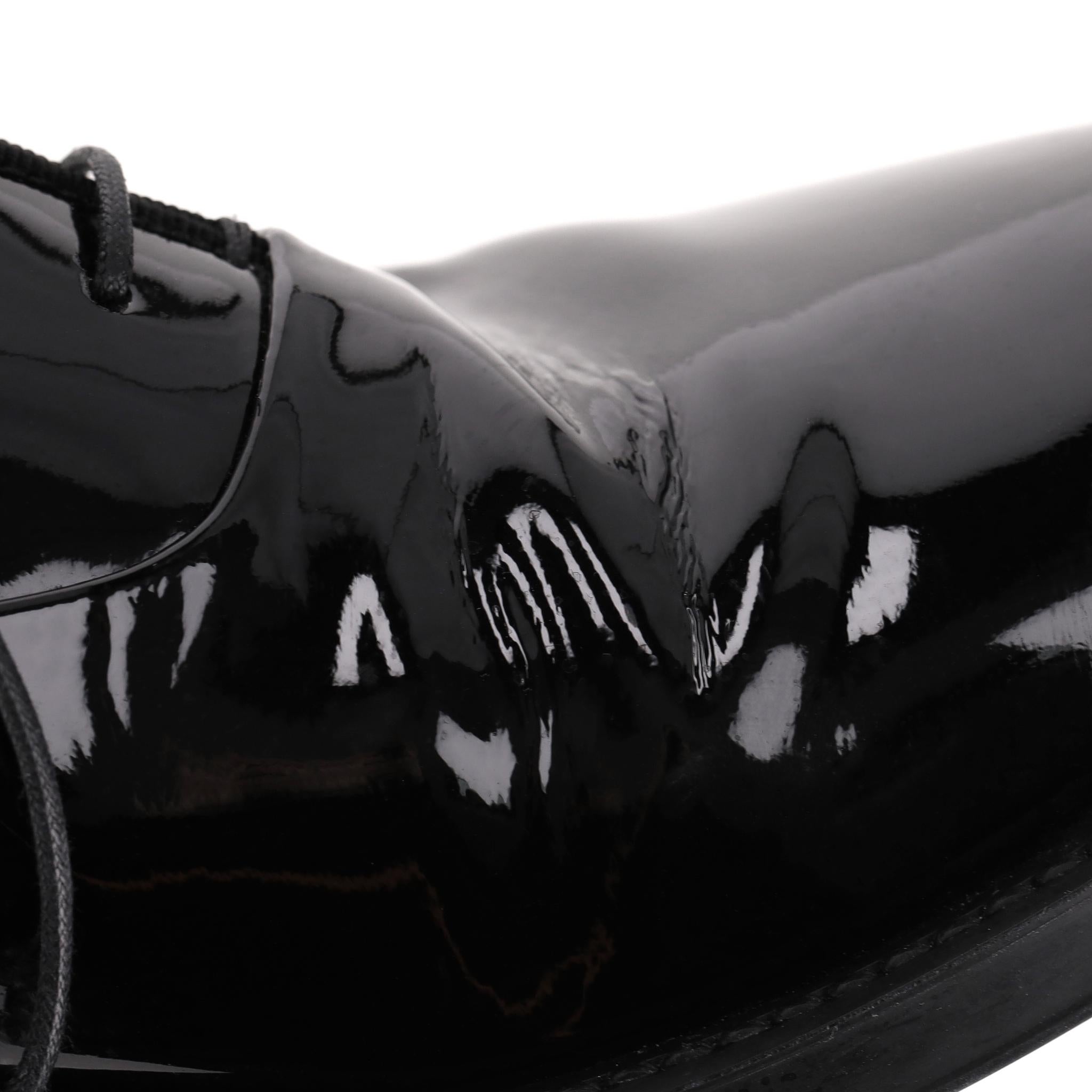 Chaussures derby en cuir verni Giorgio Armani en vente 5