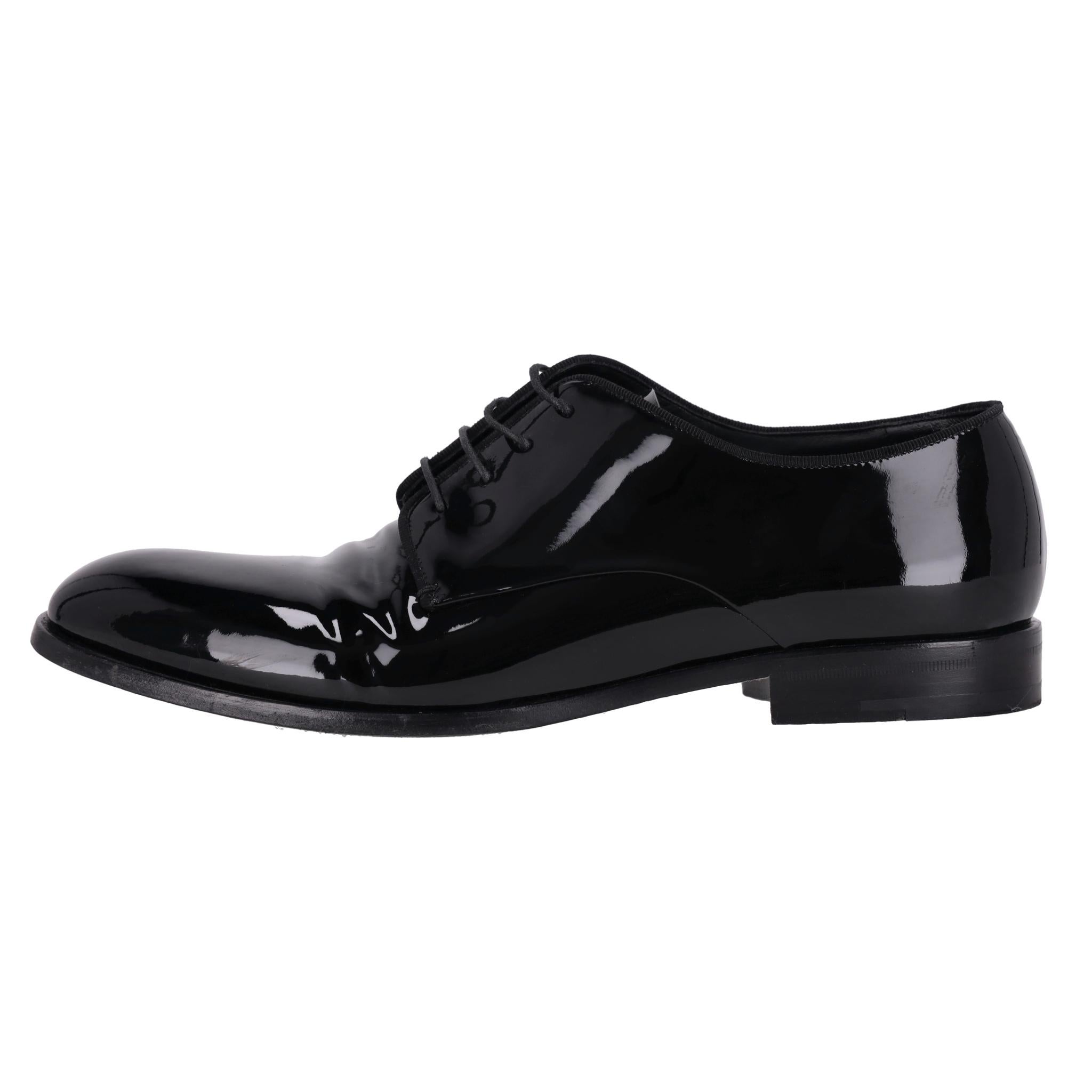 Zapatos Derby de charol Giorgio Armani Negro en venta