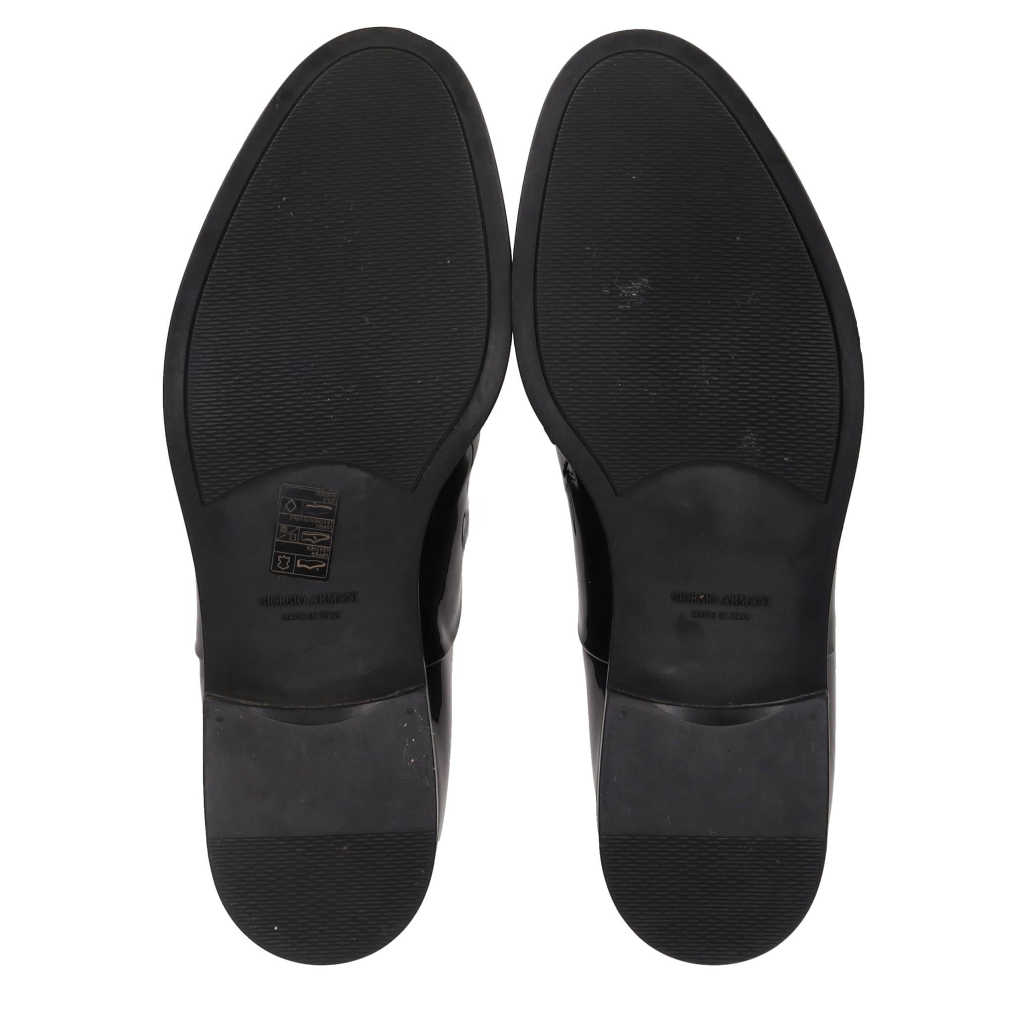 Chaussures derby en cuir verni Giorgio Armani en vente 1