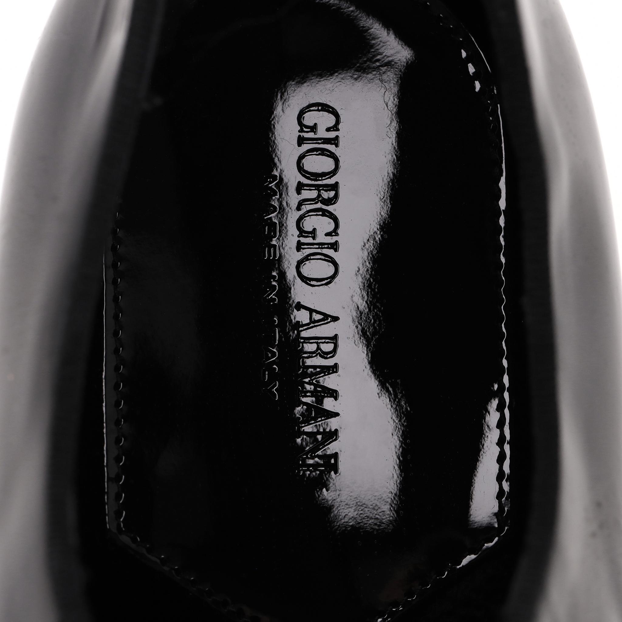 Chaussures derby en cuir verni Giorgio Armani en vente 2