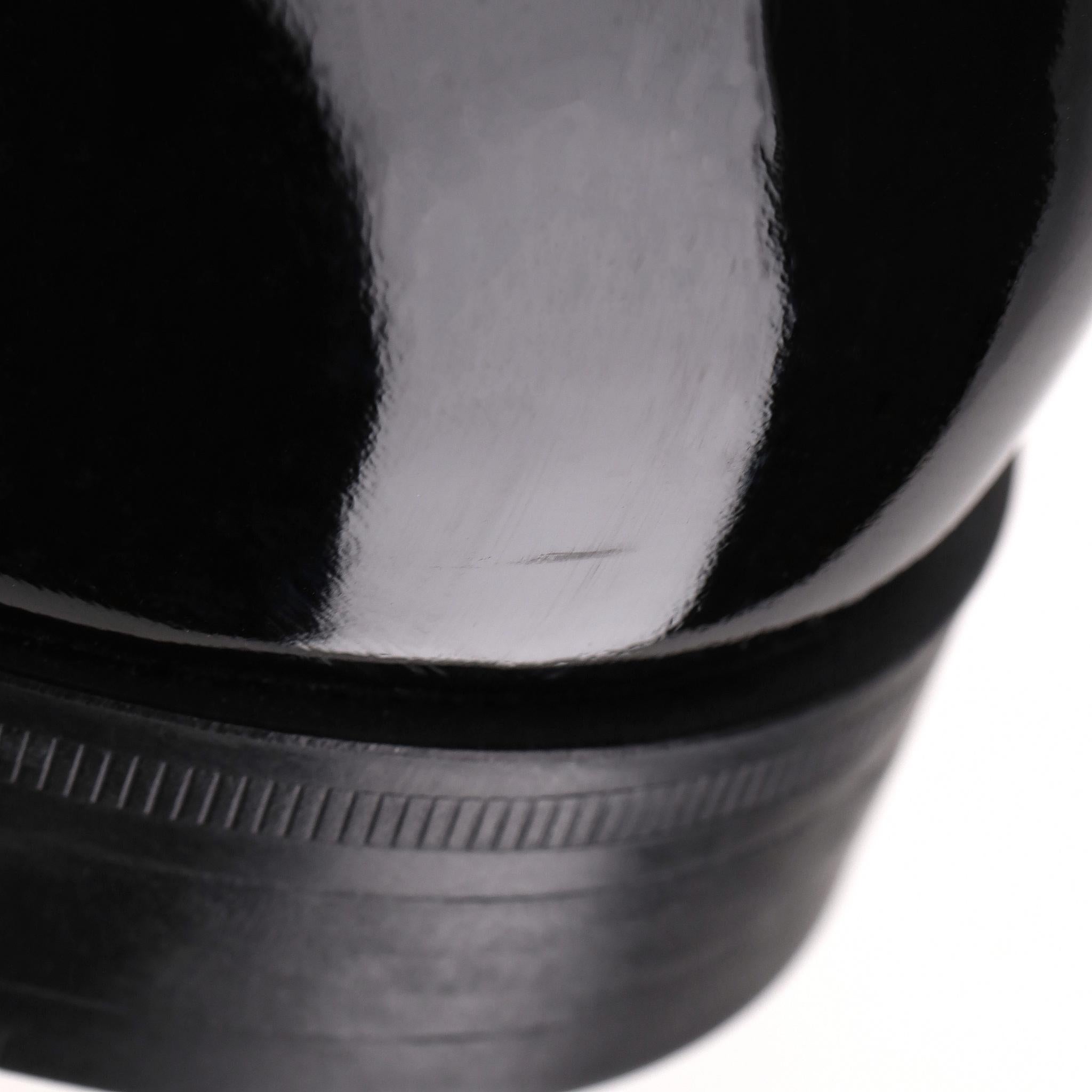 Chaussures derby en cuir verni Giorgio Armani en vente 4