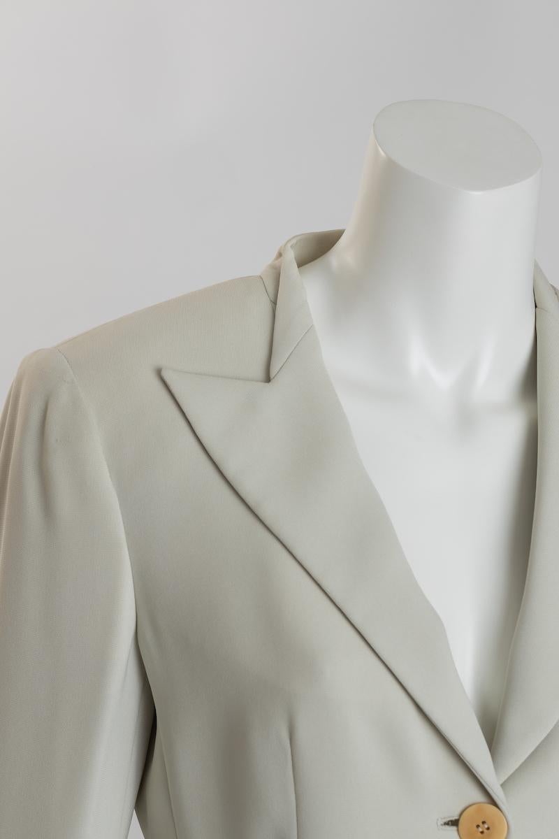 Giorgio Armani Pearl Grey Jacket Size 44 EU New For Sale 3